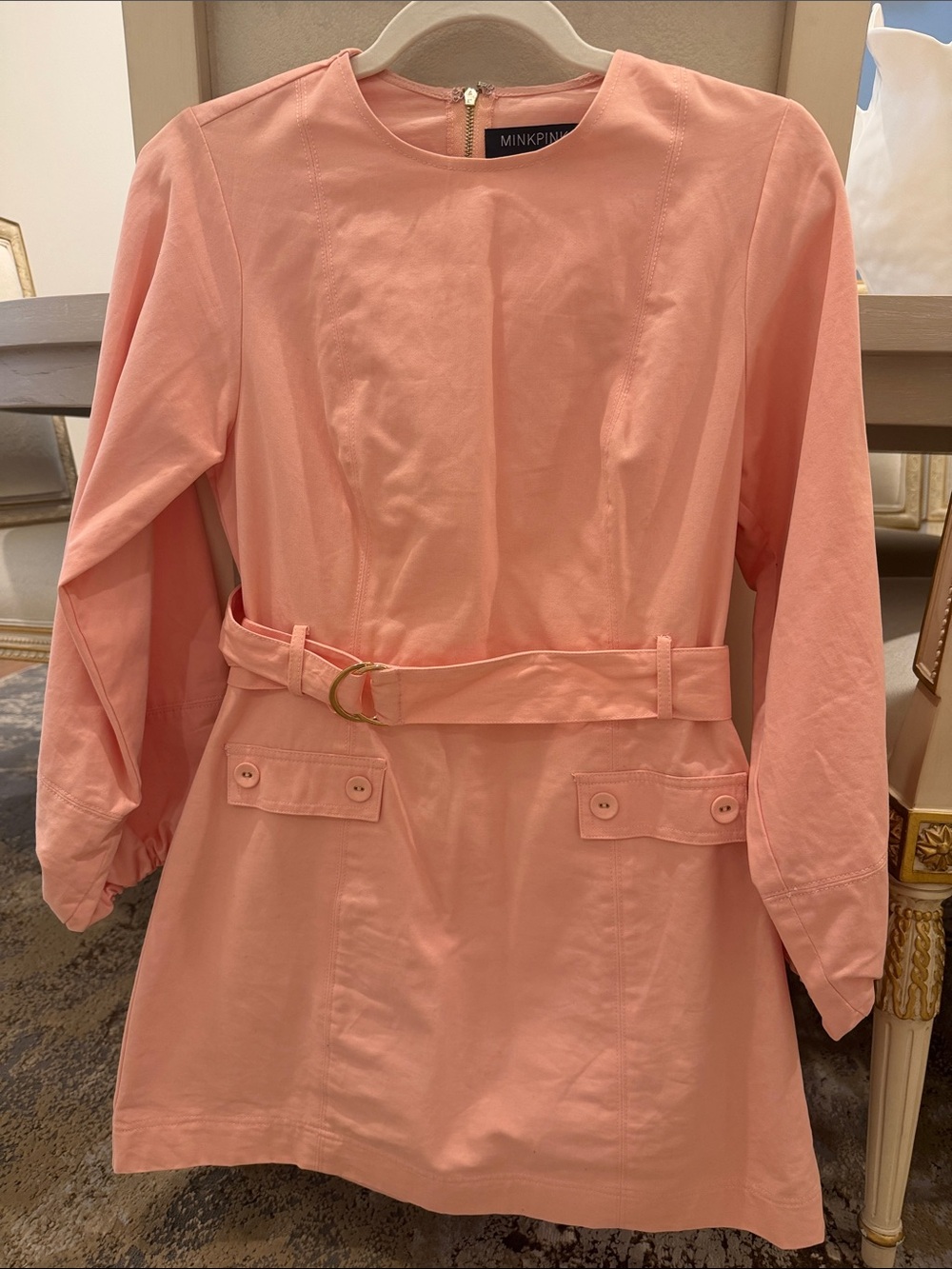 MINKPINK NWOT Pink Belted Mini Dress